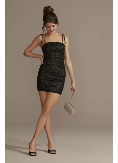 Short Sheath Spaghetti Strap Cocktail and Party Dress - City Triangles